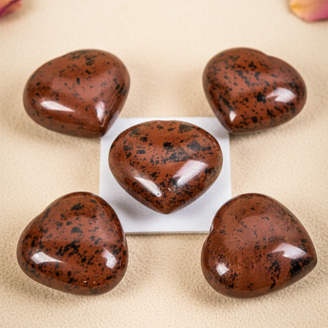 Mahogany Obsidian Puffy Heart Stone