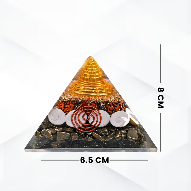 Pyrite Gomtichakra Pyramid With Super Charger Plate Combo