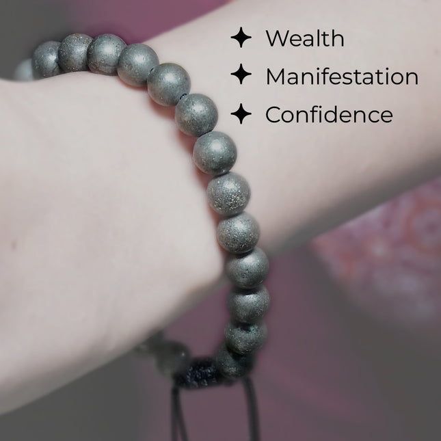 Pyrite Single Dori Bracelet – Strength &amp; Confidence in Style