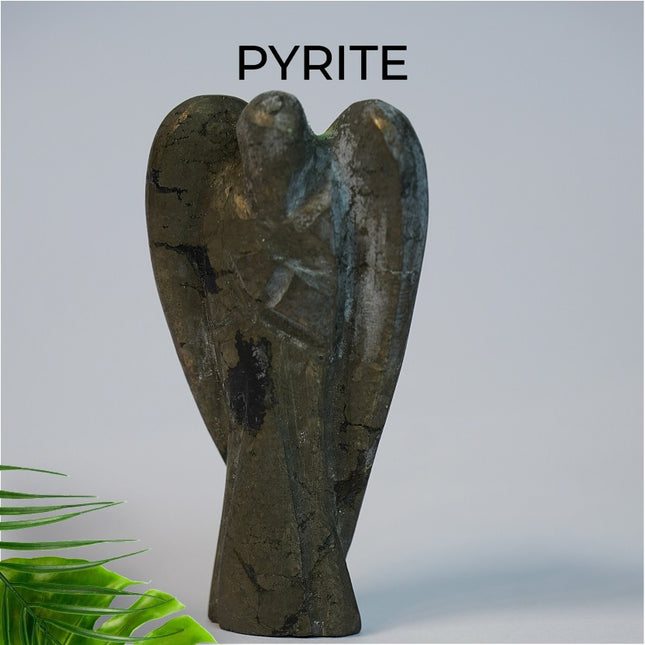 Pyrite 2 inch Angel – The Golden Guardian of Power, Manifestation , Prosperity & Energetic Protection & Empowered Confidence