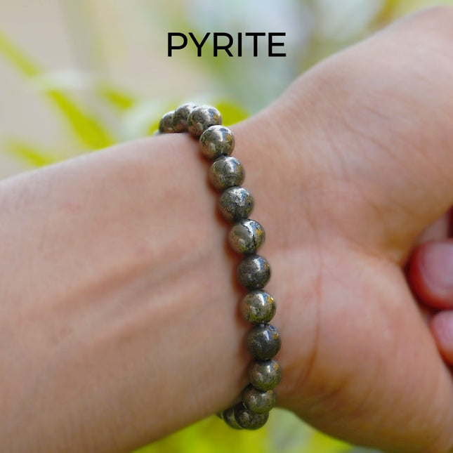 Pyrite Beads Bracelet – Wealth, Protection & Confidence Booster