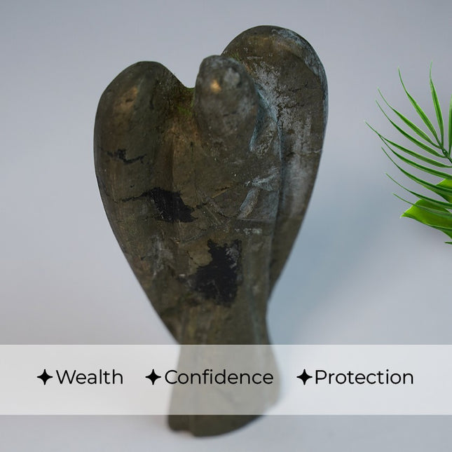 Pyrite 2 inch Angel – The Golden Guardian of Power, Manifestation , Prosperity & Energetic Protection & Empowered Confidence