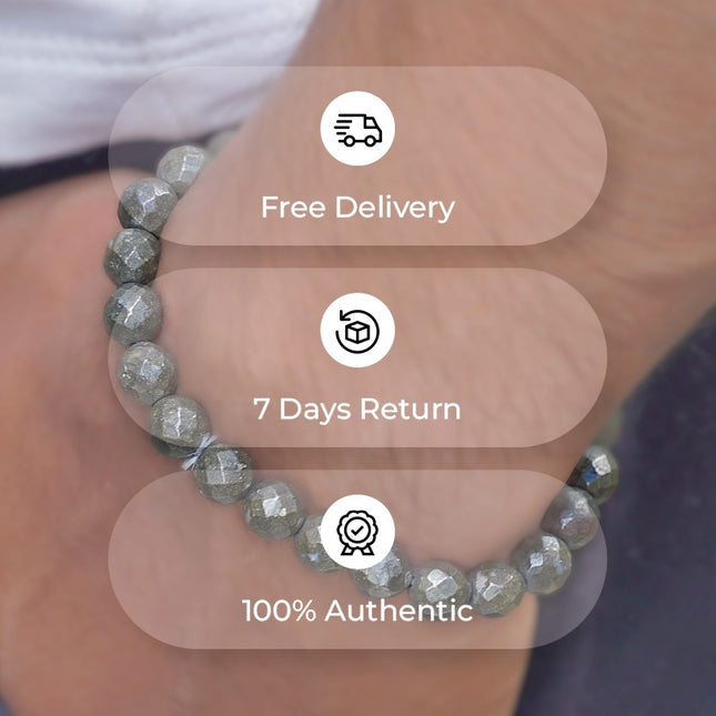 ✨ Diamond Cut – Pyrite Power Bracelet