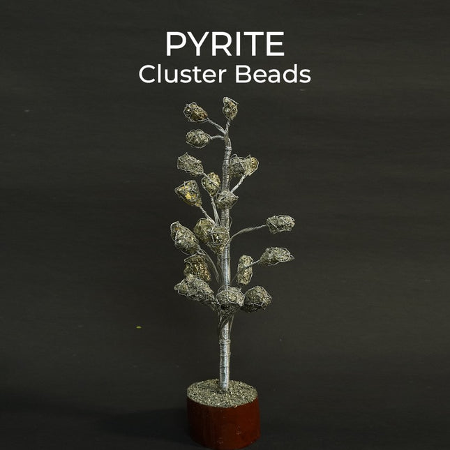 Pyrite Cluster Beads Tree – Manifest Prosperity & Protection