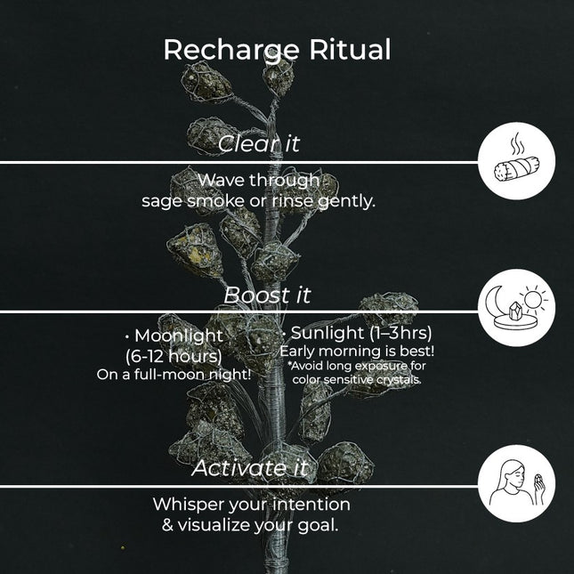 Pyrite Cluster Beads Tree – Manifest Prosperity & Protection