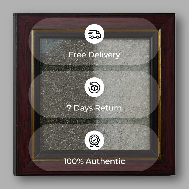 ✨ Pyrite & Selenite 6 Inch Frame – Protection, Purification & Prosperity Decor