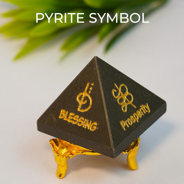 Pyrite Symbol Pyramid – The Stone of Wealth & Protection