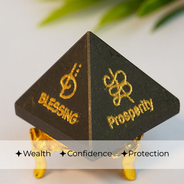 Pyrite Symbol Pyramid – The Stone of Wealth & Protection