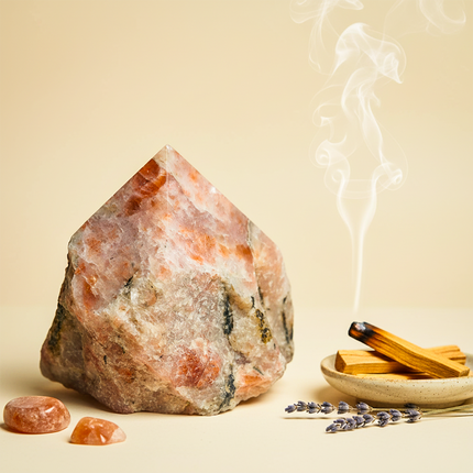 Sunstone Raw Points – Stone of Joy, Confidence & Solar Energy