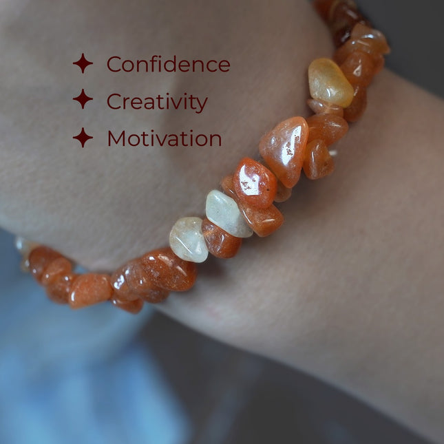 Red Aventurine Chips Bracelet – Ignite Vitality, Passion & Inner Power