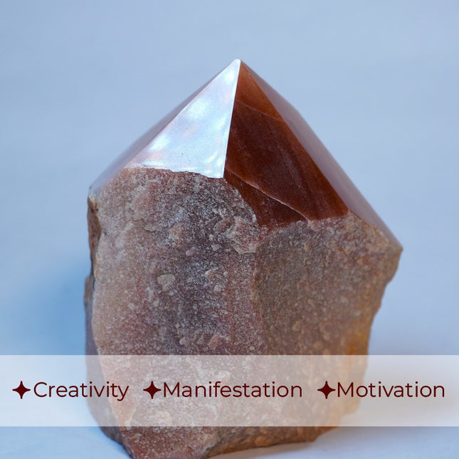 Red Aventurine Raw Points – Stone of Vitality, Action & Manifestation