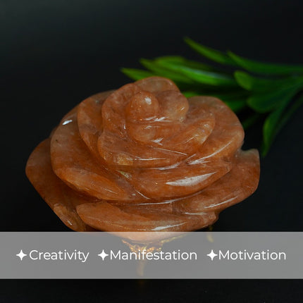 Red Aventurine Stone Flower – Crystal of Courage, Passion & Vitality