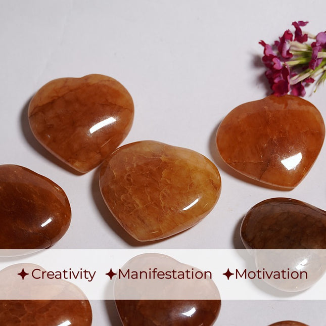 Red Aventurine Puffy Heart Stone