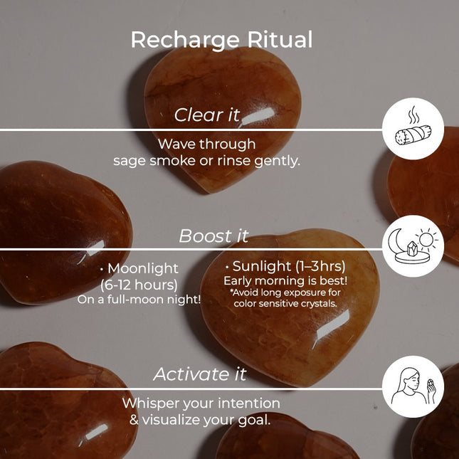 Red Aventurine Puffy Heart Stone