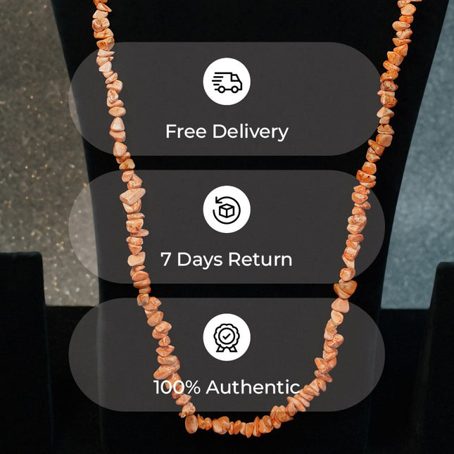 Red Coral Star Chips Mala – Vitality, Protection & Emotional Healing