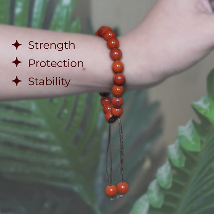 Red Jasper Single Dori Bracelet – Grounding Energy & Inner Strength