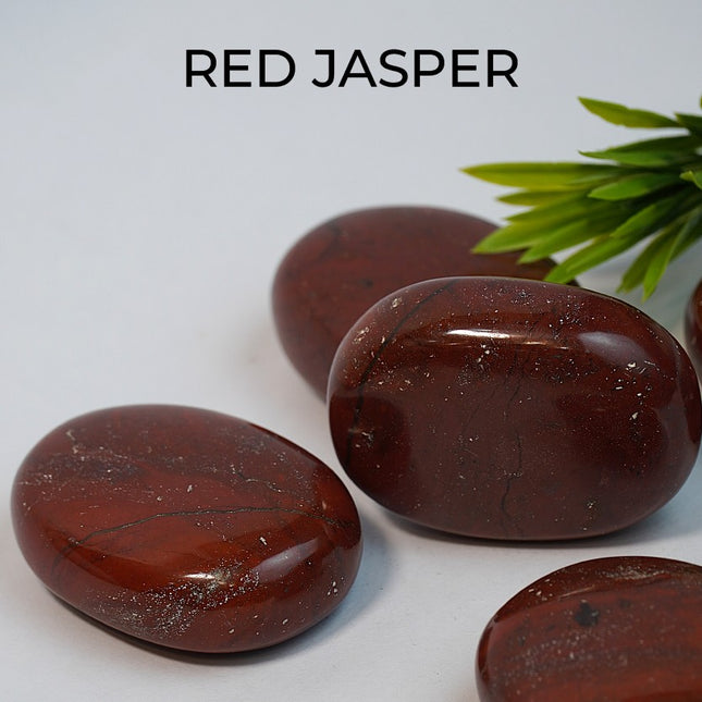 ❤️ Red Jasper 110-125 GM Palm Stone – Stability, Strength & Grounding Support