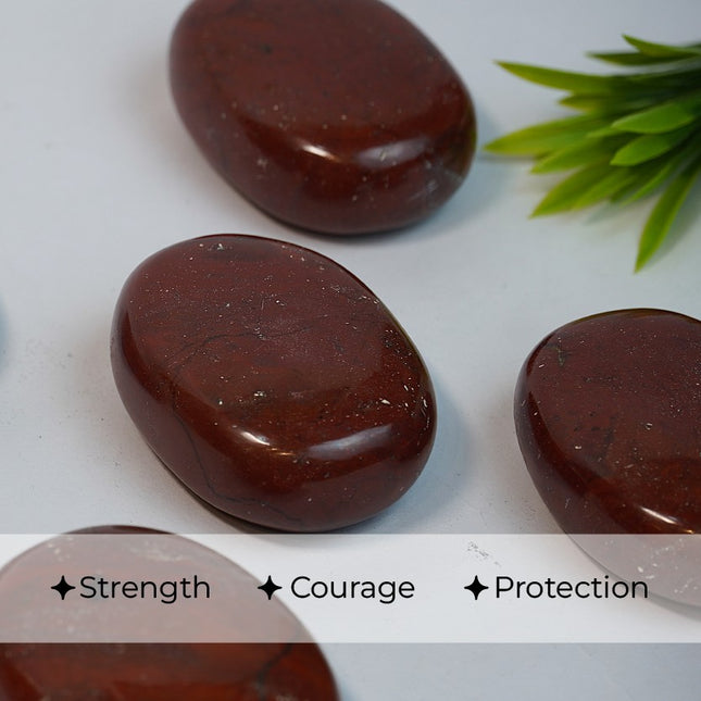 ❤️ Red Jasper 110-125 GM Palm Stone – Stability, Strength & Grounding Support