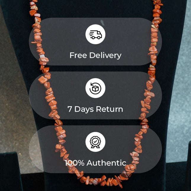 Red Jasper Star Chips Mala