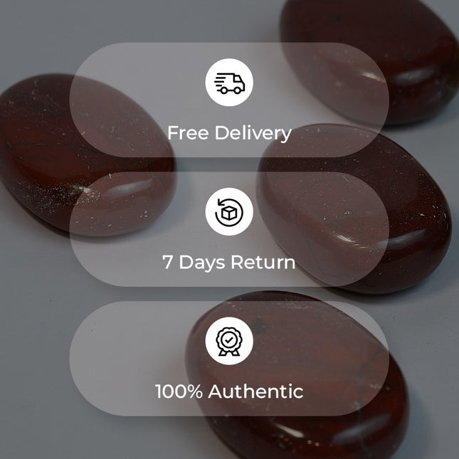 ❤️ Red Jasper 110-125 GM Palm Stone – Stability, Strength & Grounding Support