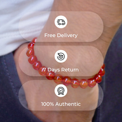 Red Onyx Beads Bracelets -  Strength, Grounding & Protection 🔥