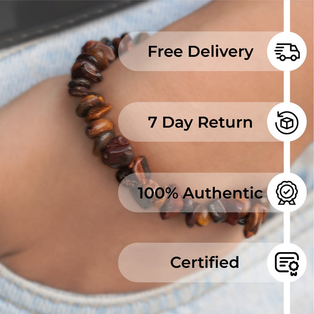 Red Tiger Eye Chips Bracelet – Power, Passion & Protective Energy