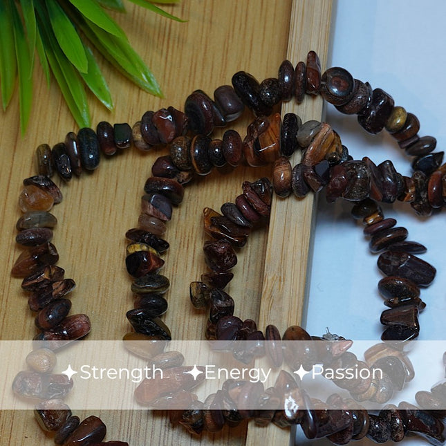Red Tiger Eye Chips Mala