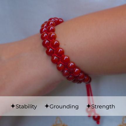 🟥 Double Dori – Red Onyx + Sulemani Bracelet