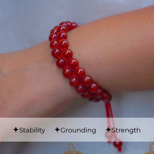 🟥 Double Dori – Red Onyx + Sulemani Bracelet