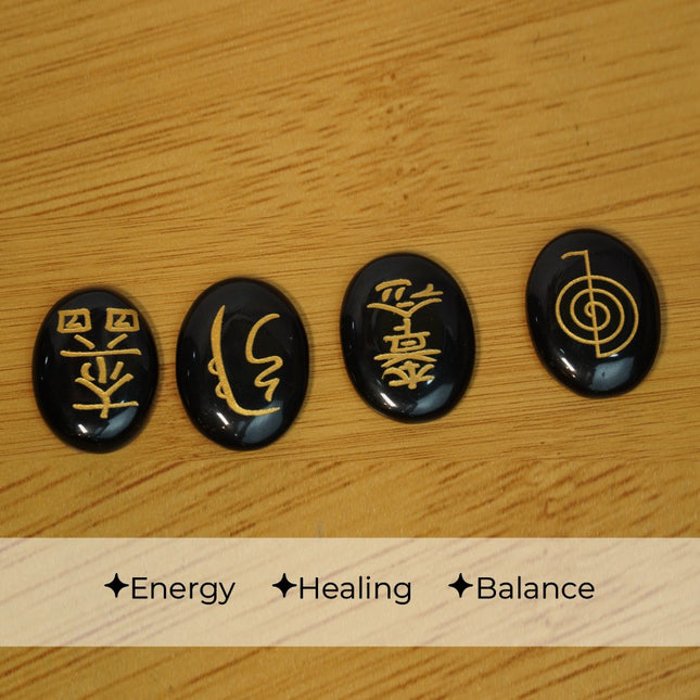 Reiki Symbol Stone Set (4-Piece Crystal Set)