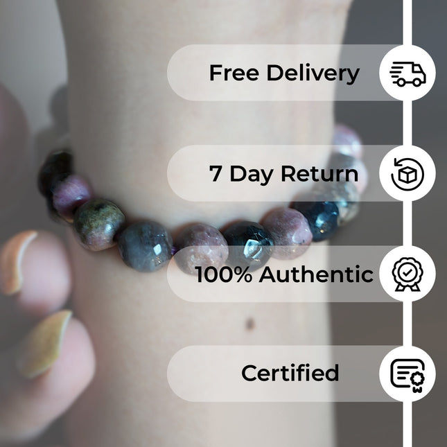 Rhodonite Diamond Cut Bracelet – Heal the Heart, Radiate Compassion