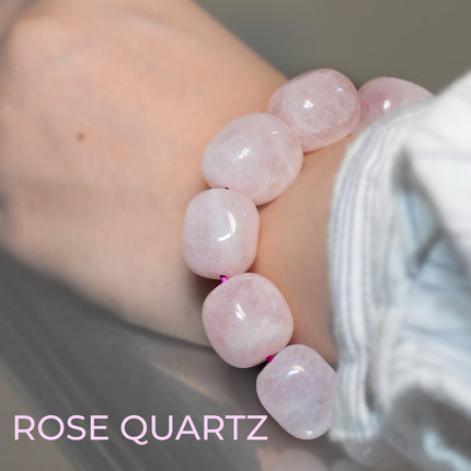 Rose Quartz Tumble Bracelet – Wear the Energy of Love, Healing &amp; Harmony