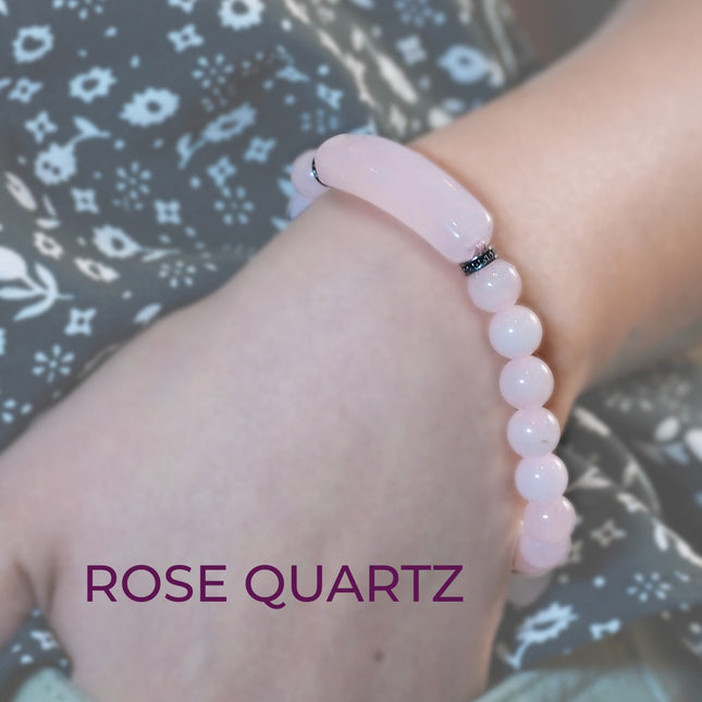 Designer Charm Rose Quartz Bracelet – Love, Healing & Feminine Energy