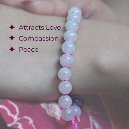 Rose Quartz Single Dori Bracelet – Love, Compassion & Emotional Healing