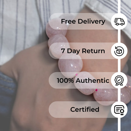 Rose Quartz Tumble Bracelet – Wear the Energy of Love, Healing &amp; Harmony