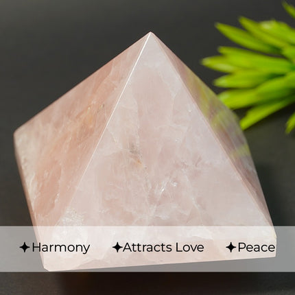 Rose Quartz Pyramid – Love, Harmony & Heart Healing Crystal