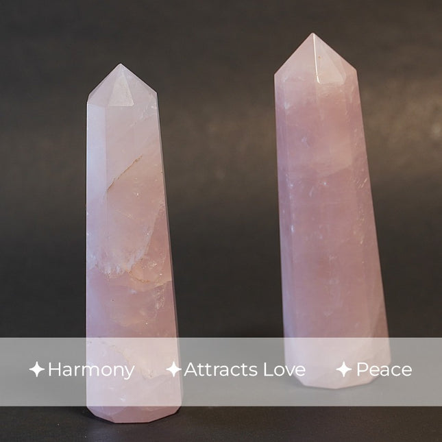 Rose Quartz Healing Wand – Unconditional Love, Heart Healing & Emotional Harmony