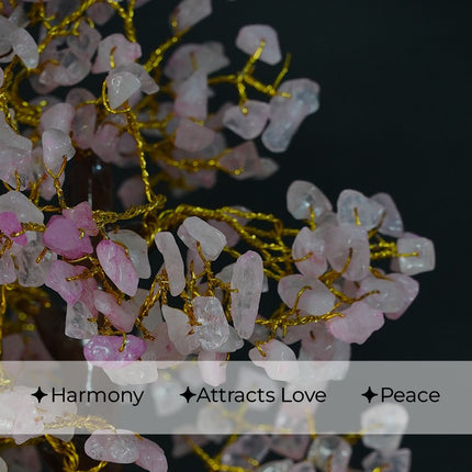 Rose Quartz Gemstone Tree – Invite Love, Peace & Healing Energy