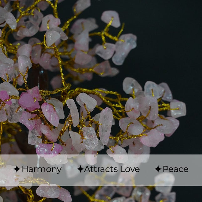 Rose Quartz Gemstone Tree – Invite Love, Peace & Healing Energy