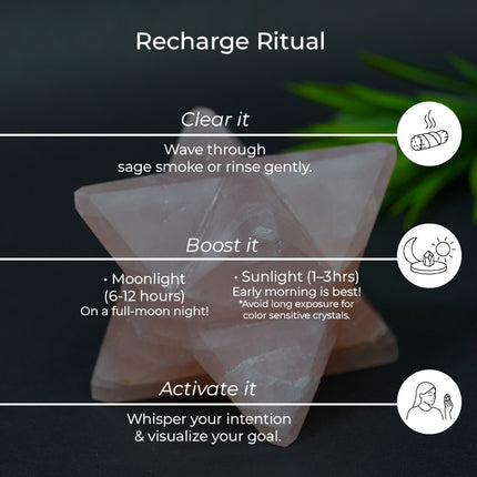 Rose Quartz Merkaba Big Star