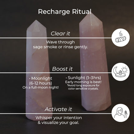Rose Quartz Healing Wand – Unconditional Love, Heart Healing & Emotional Harmony