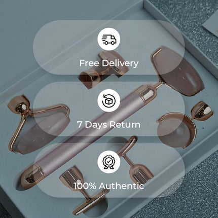 🌸 Rose Quartz Face Roller Kit