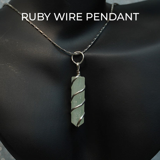❤️ Ruby Wire Pendant