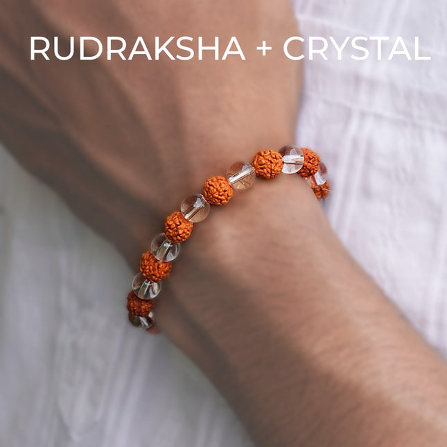 Rudraksha Crystal – 8mm Natural Beads