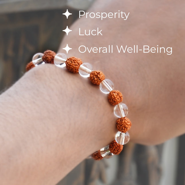 Rudraksha Crystal – 8mm Natural Beads