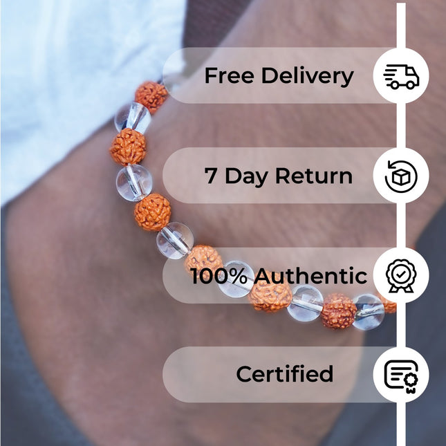 Rudraksha Crystal – 8mm Natural Beads