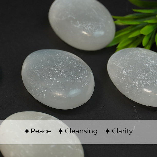 🌟 Selenite Palm Stone