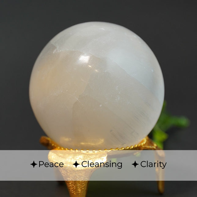 Selenite Ball – Clarity, Purification & High-Vibrational Energy