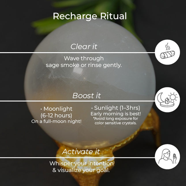 Selenite Ball – Clarity, Purification & High-Vibrational Energy