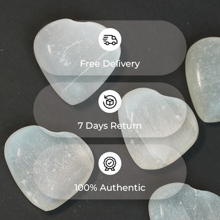 🤍 Selenite Big Heart Stone